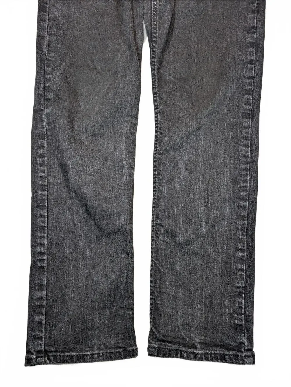 Levi's 511 Slim Fit Charcoal Black Denim Distressed Tapered Jeans Mens 33x30